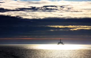 Erdölförderung an der schottischen Küste.