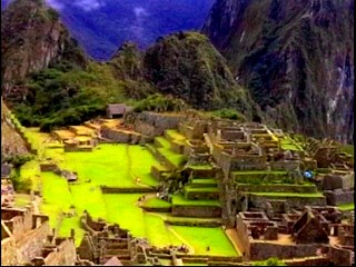 Die Kultstätte Machu Picchu.